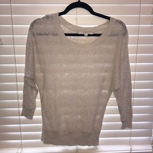 tan knitted Loft sweater